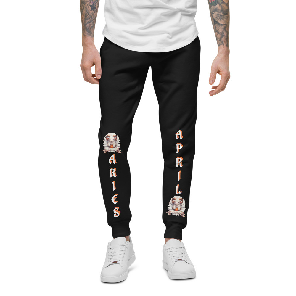 Aries April Astrological Sign Unisex fleece sweatpants