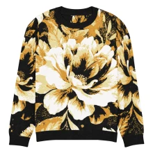 Lavish Chic Florals Knitted crew neck sweater