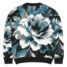 Lavish Chic Florals Relaxed fit knitted crew neck sweater