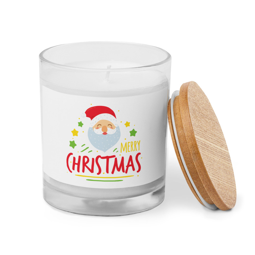 Glass jar candle Merry Christmas