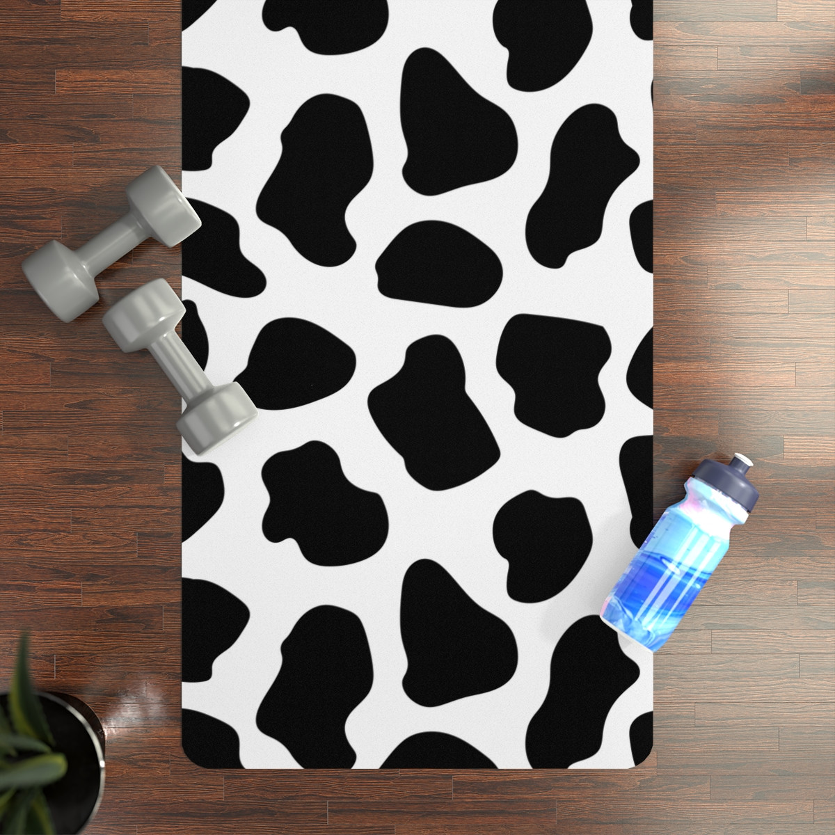 Rubber Yoga Mat Cow print