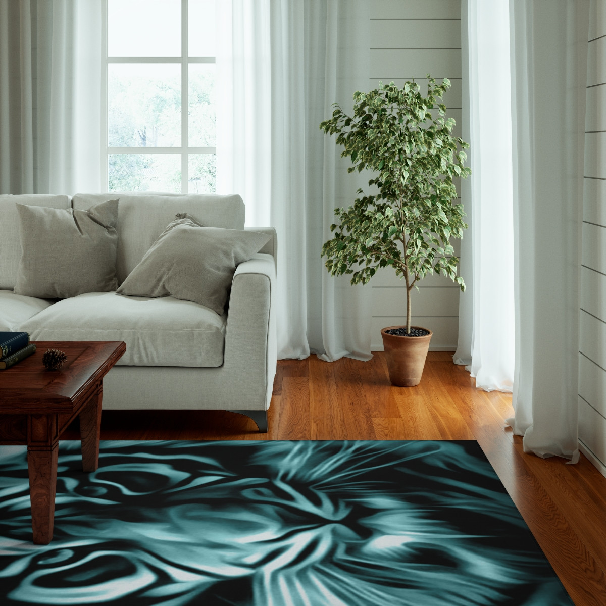 Dornier Rug Tiger , Smaragd green color 