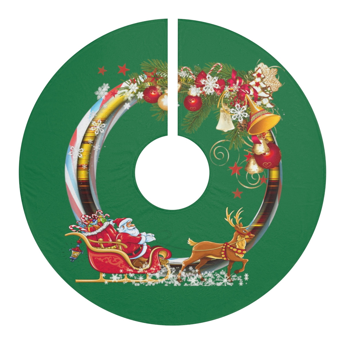 Christmas Tree Skirts Santa Claus 
