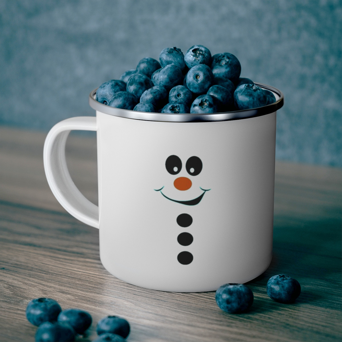 Enamel Camping Mug Snowman 