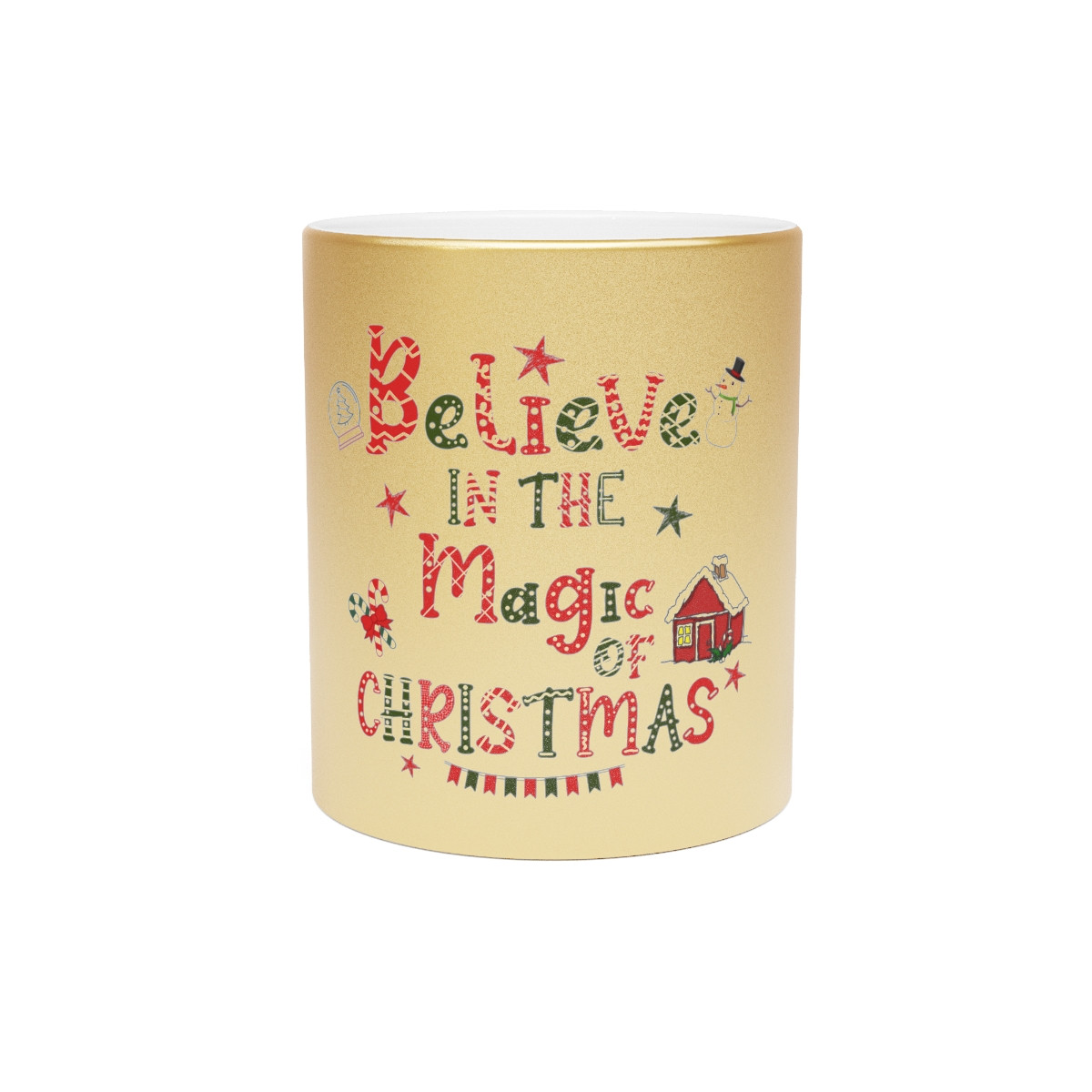 Metallic Mug (Silver\Gold) Believe in the magic of Christmas 