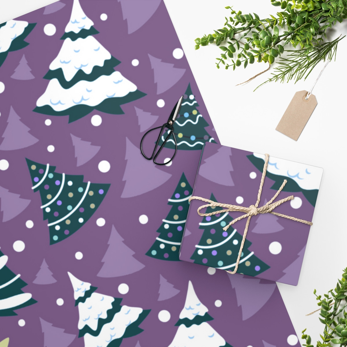 Wrapping Paper Christmas trees
