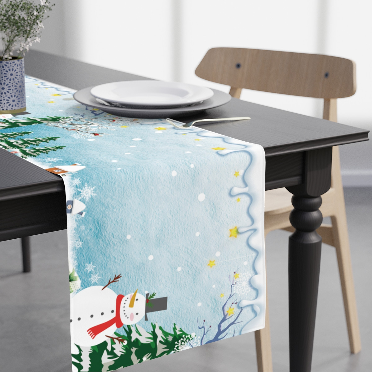 Table Runner Snowman 