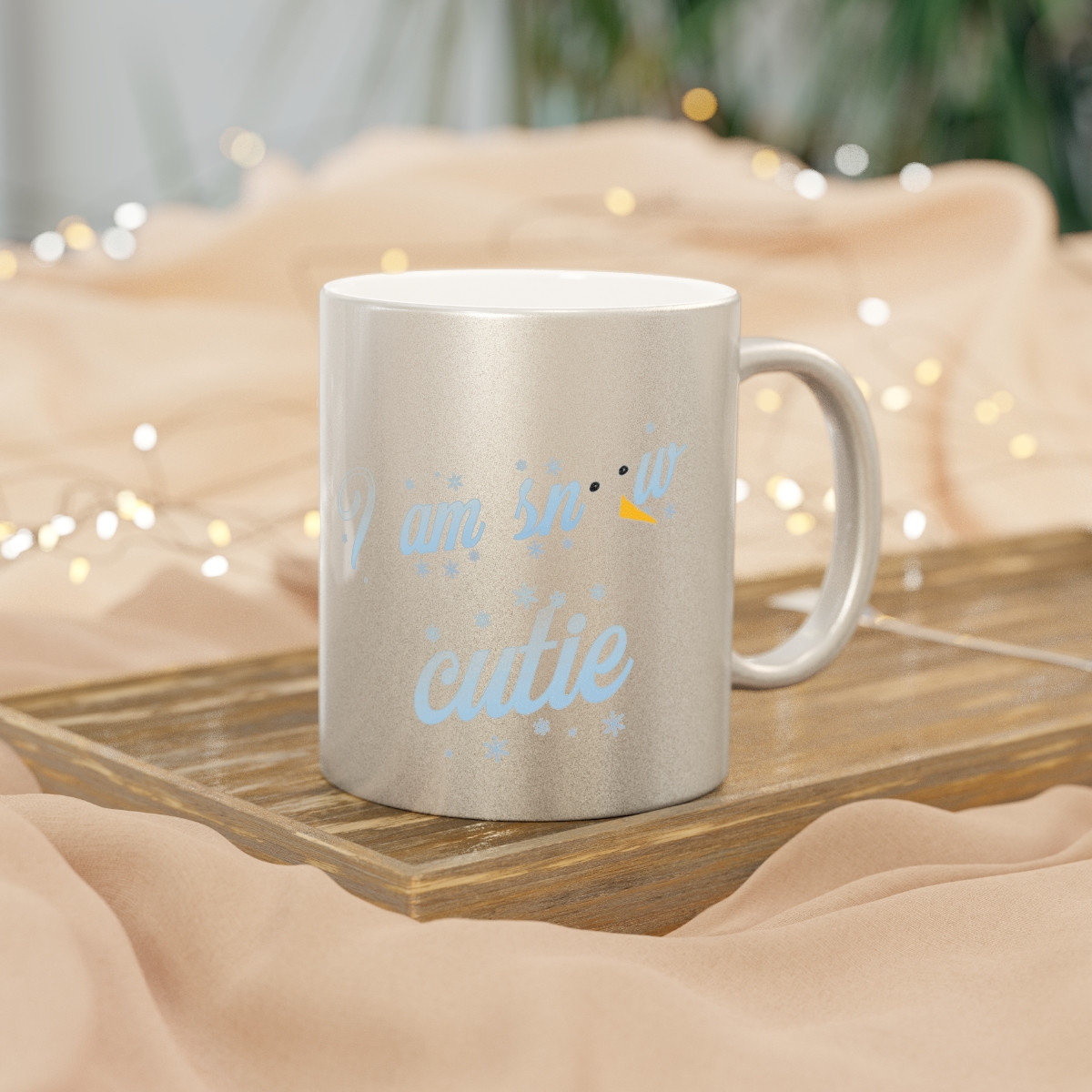 Metallic Mug (Silver / Gold) I'm snow cutie 