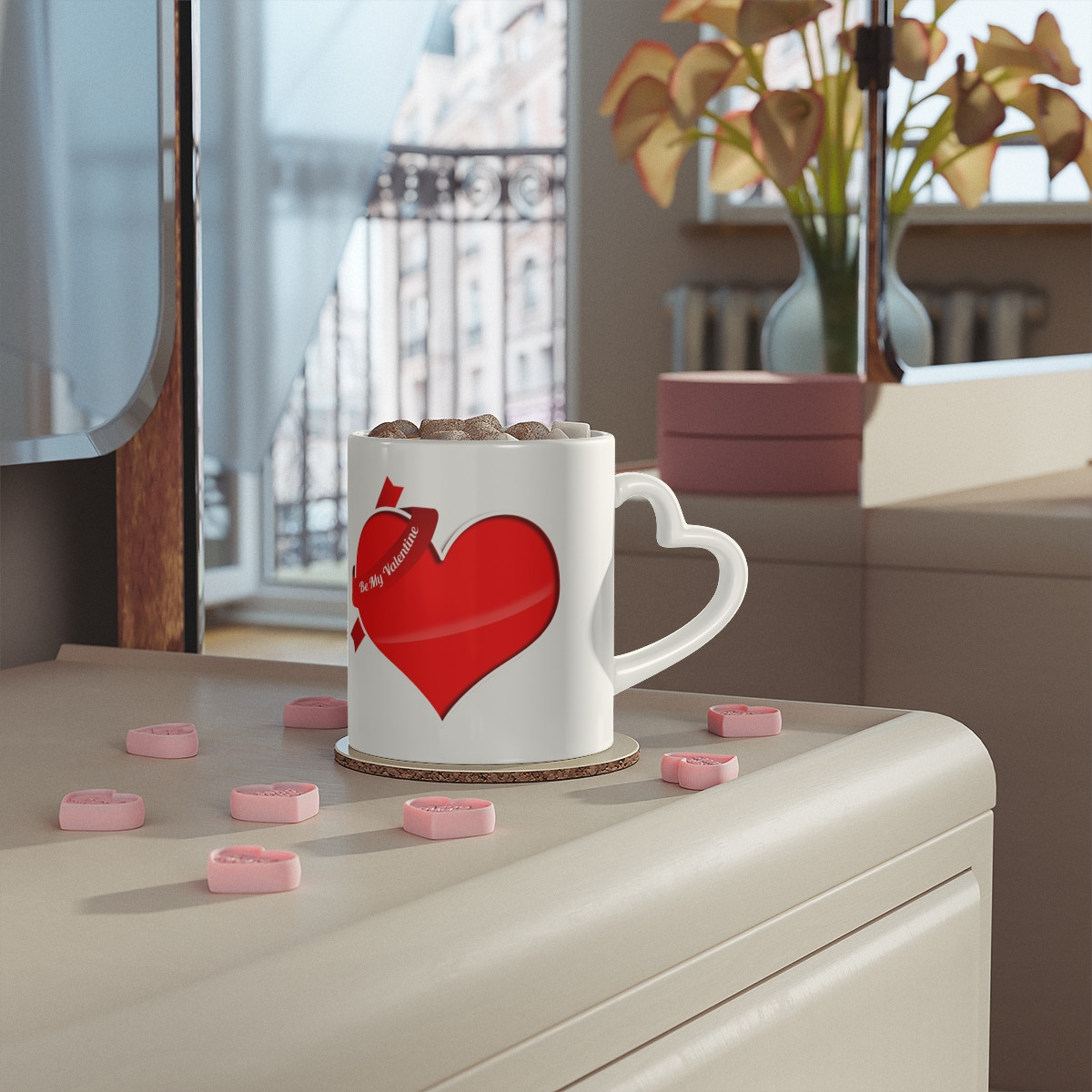Heart-Shaped Mug Be my valentine