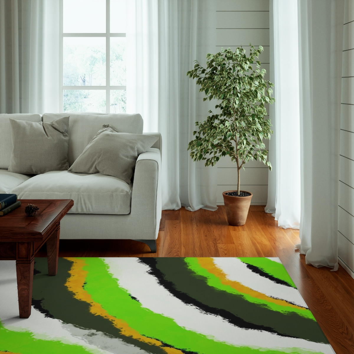 Dornier Rug Green abstract