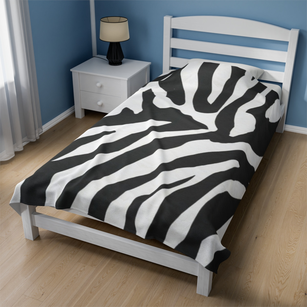 Velveteen Plush Blanket Zebra
