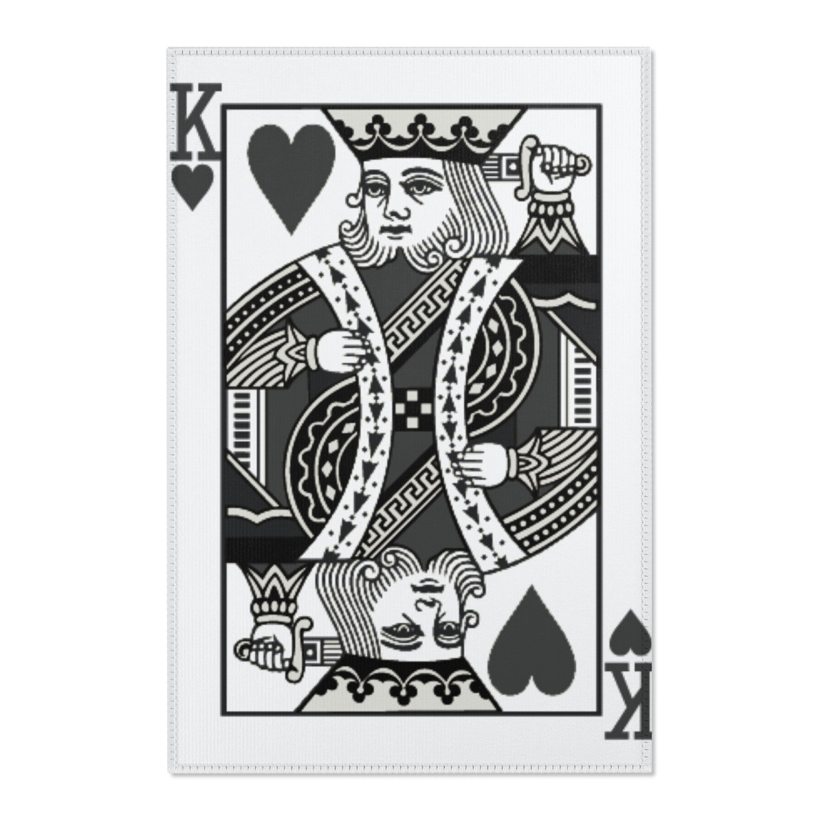 King heart card designed rug