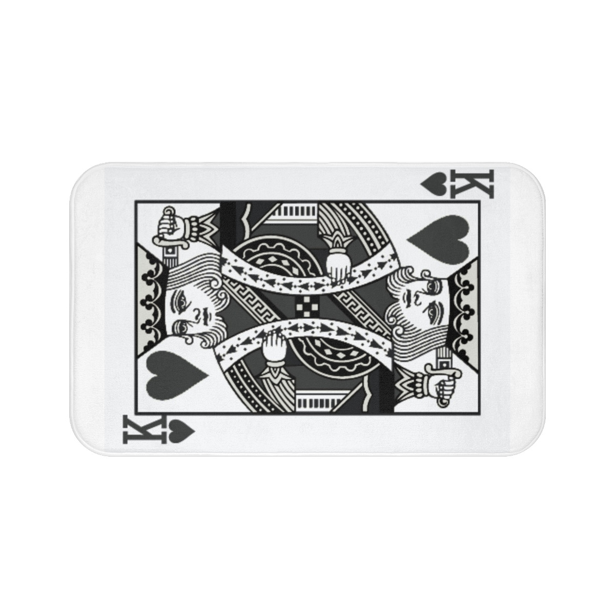 Bath Mat King heart card