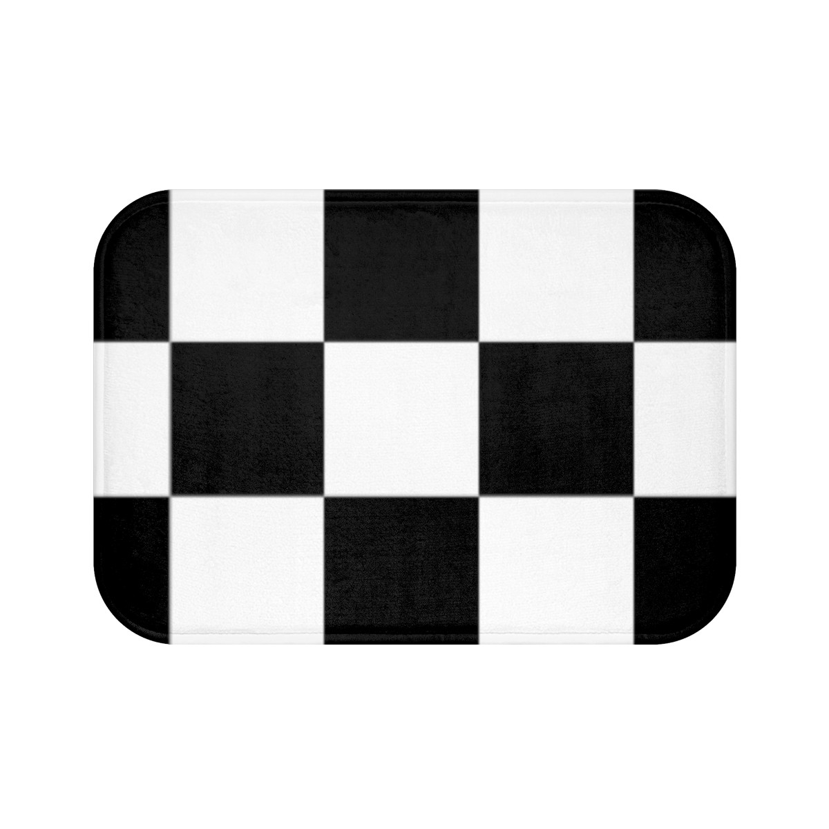 Bath Mat Black and White
