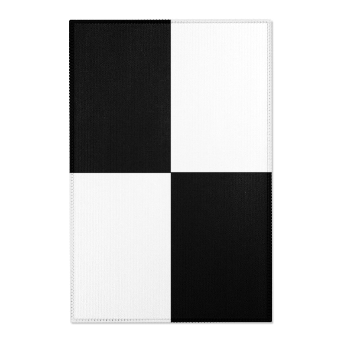 Area Rug Black and White
