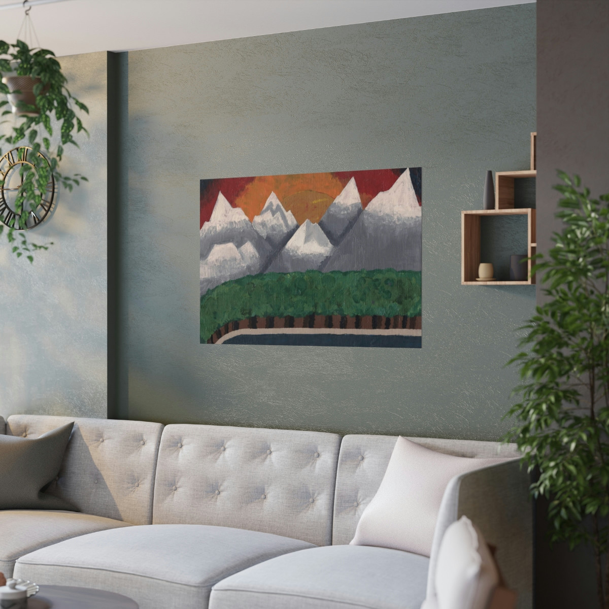 "Mountainous Sunset" Wall Art