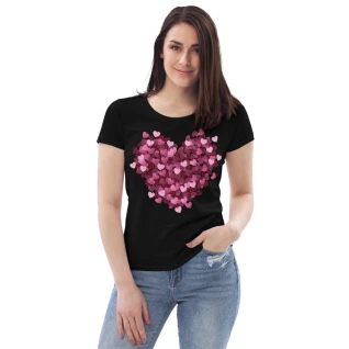 Valentine's Day Heart - Ladies Fitted Eco T-Shirt