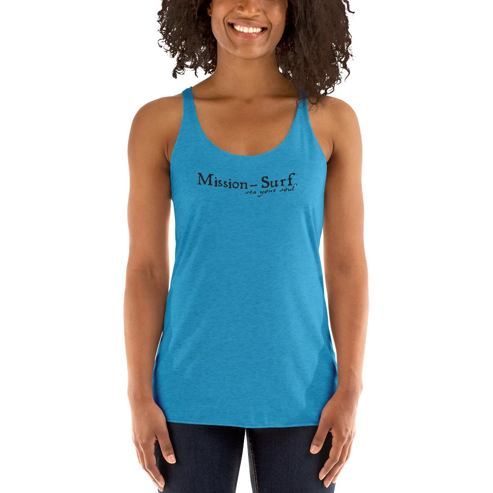 Mission-Surf™ black text with tagline Sea Your Soul on a