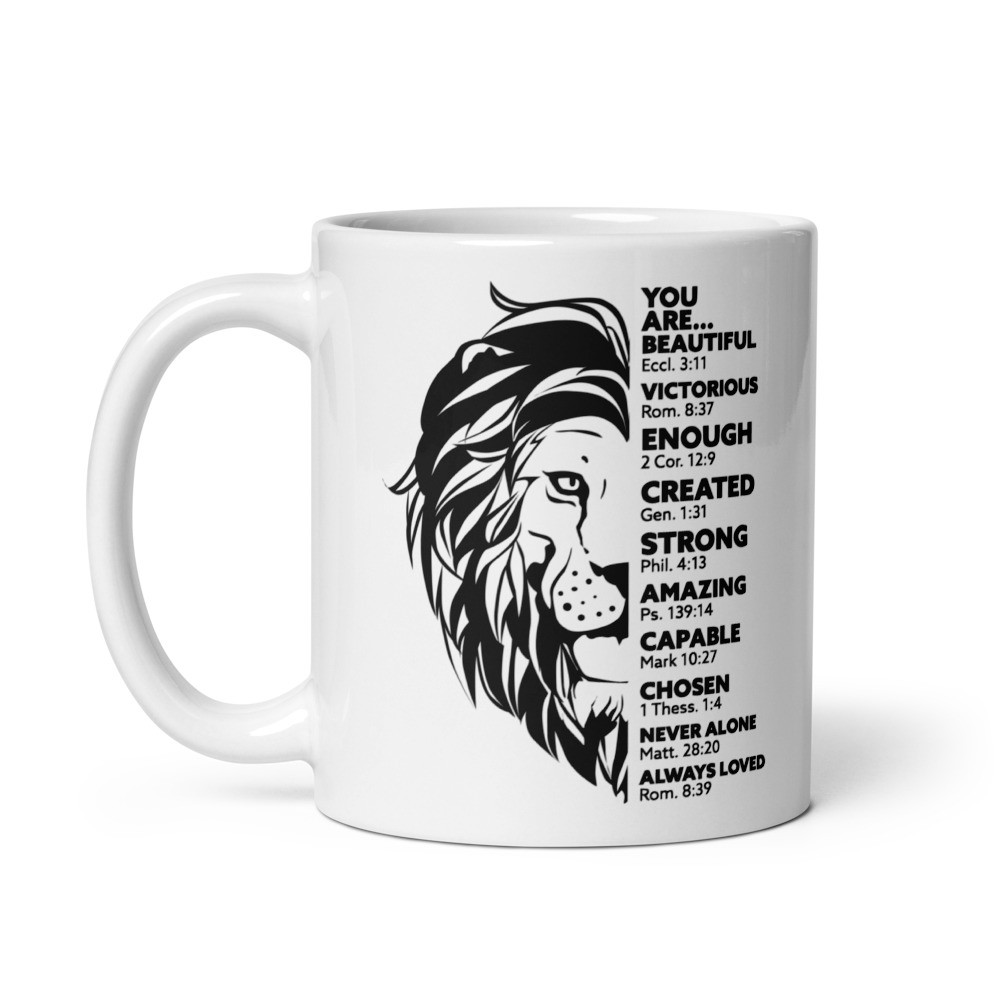 You Are A Lion Head - White Glossy Mug