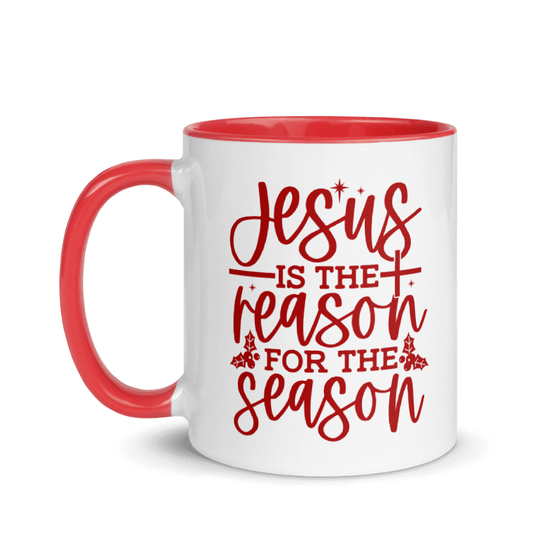 Jesus Is The Reason For The Season - Mug with Color Inside