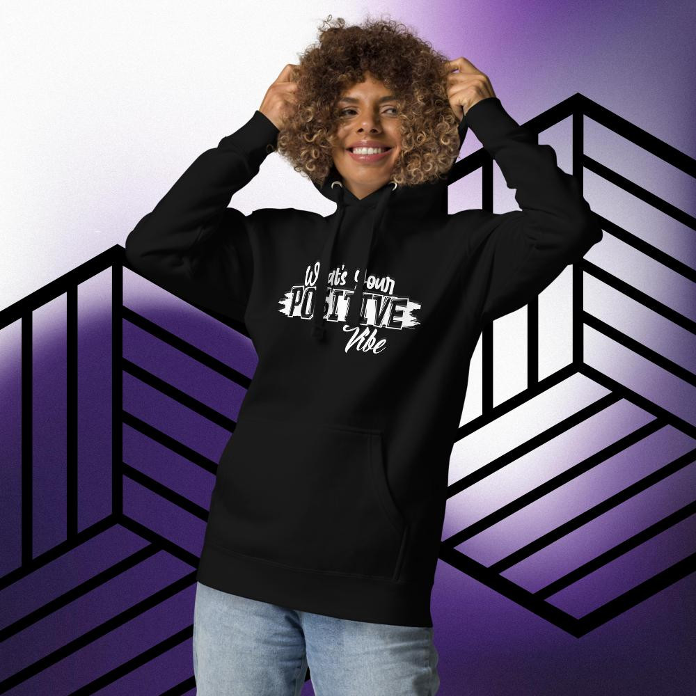 Whats Ur Positive Vibe White (Unisex Hoodie) Multi Colors