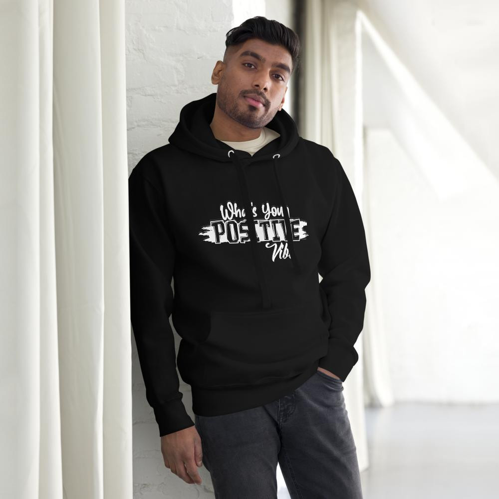 Whats Ur Positive Vibe White (Unisex Hoodie) Multi Colors