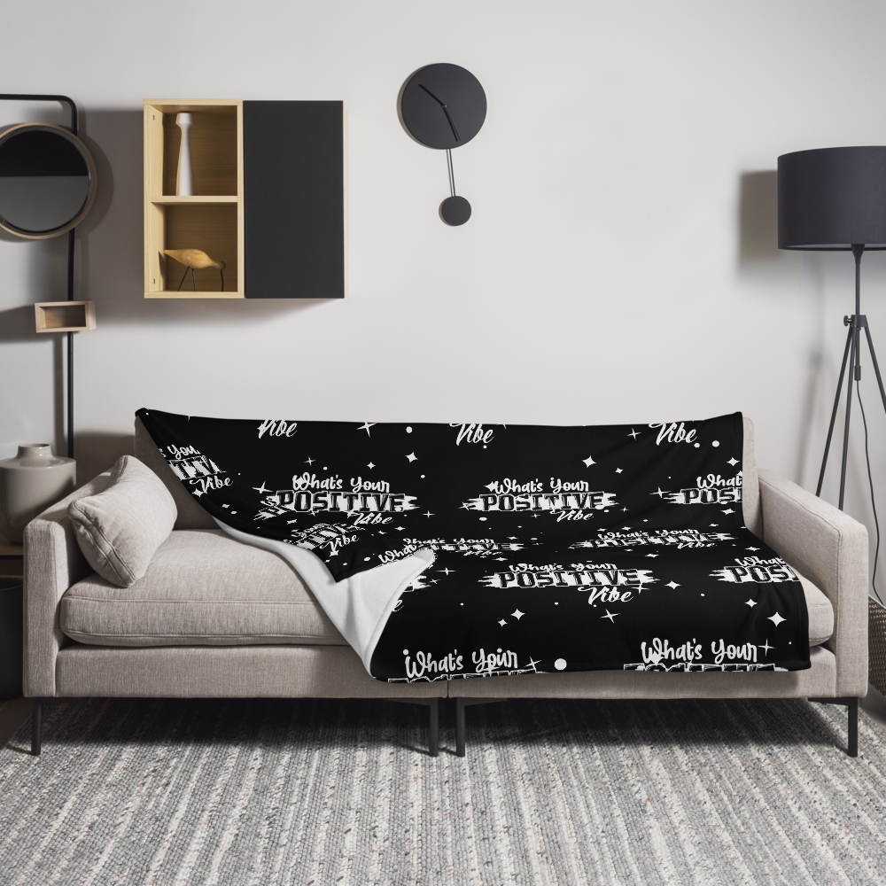 What's Your Positive Vibe Throw Blanket Stars
