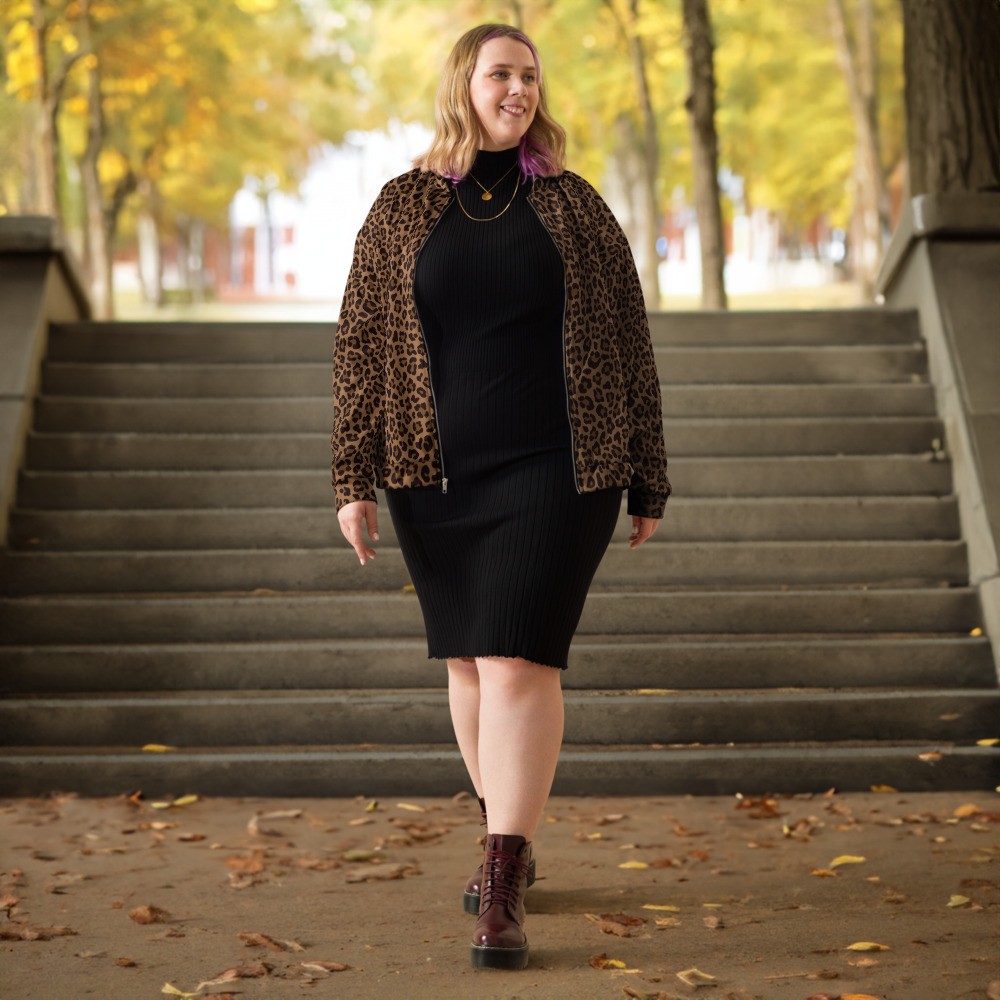 Leopard Unisex Bomber Jacket