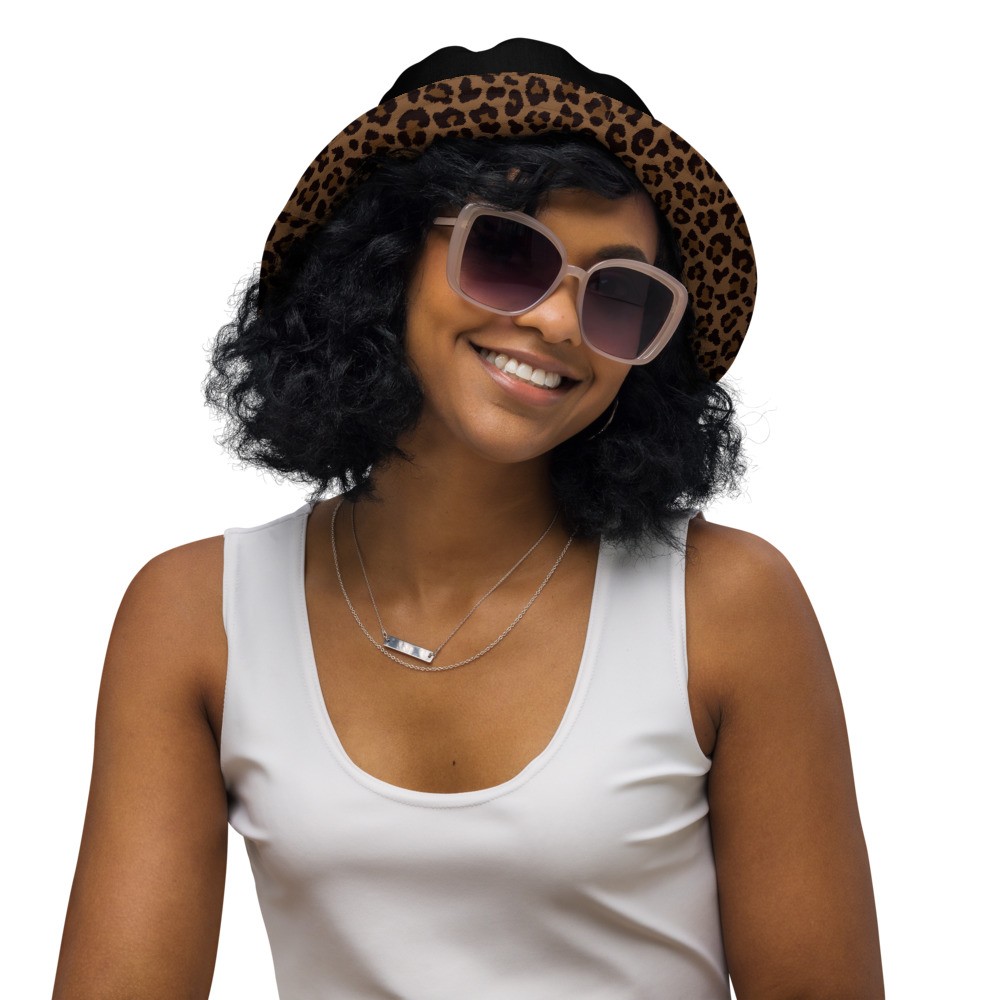Leopard Print Reversible bucket hat