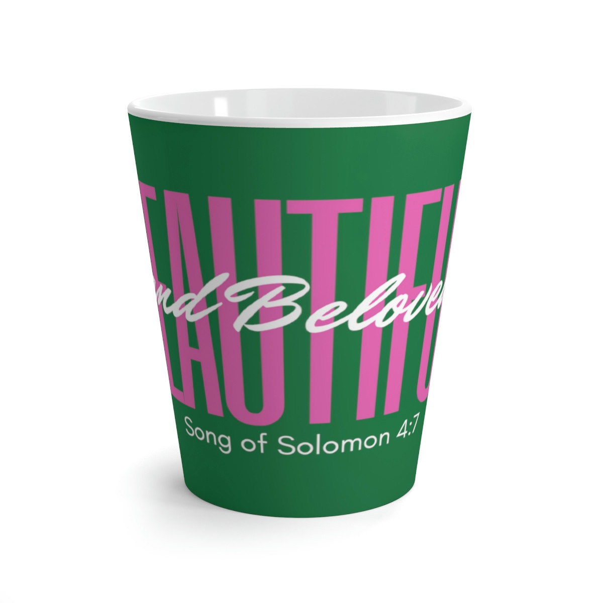 Beautiful & Beloved - Stylish Kelly Green 12 oz Latte Mug