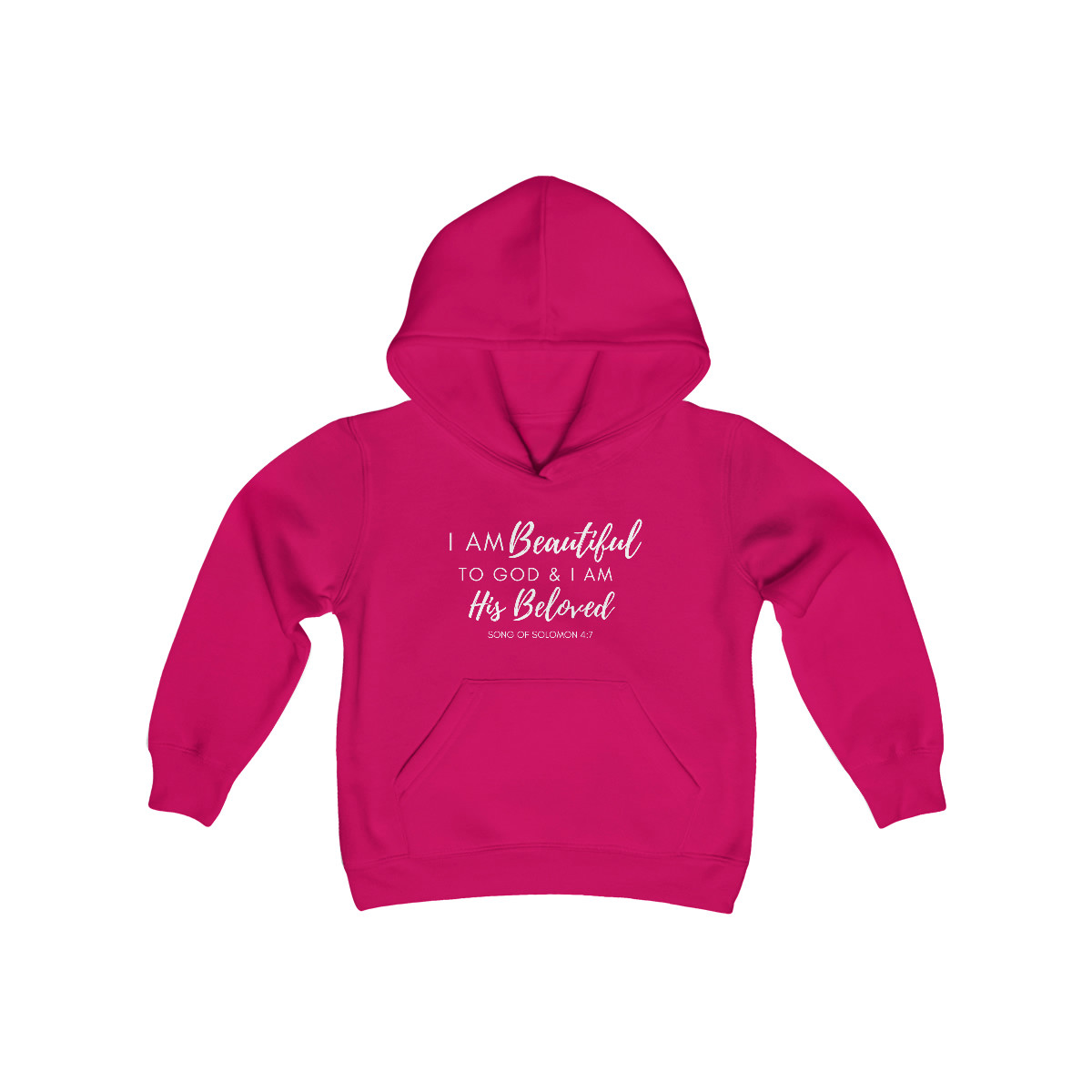 I Am Beautiful to God: Script - Youth Hoodie Sweatshirts