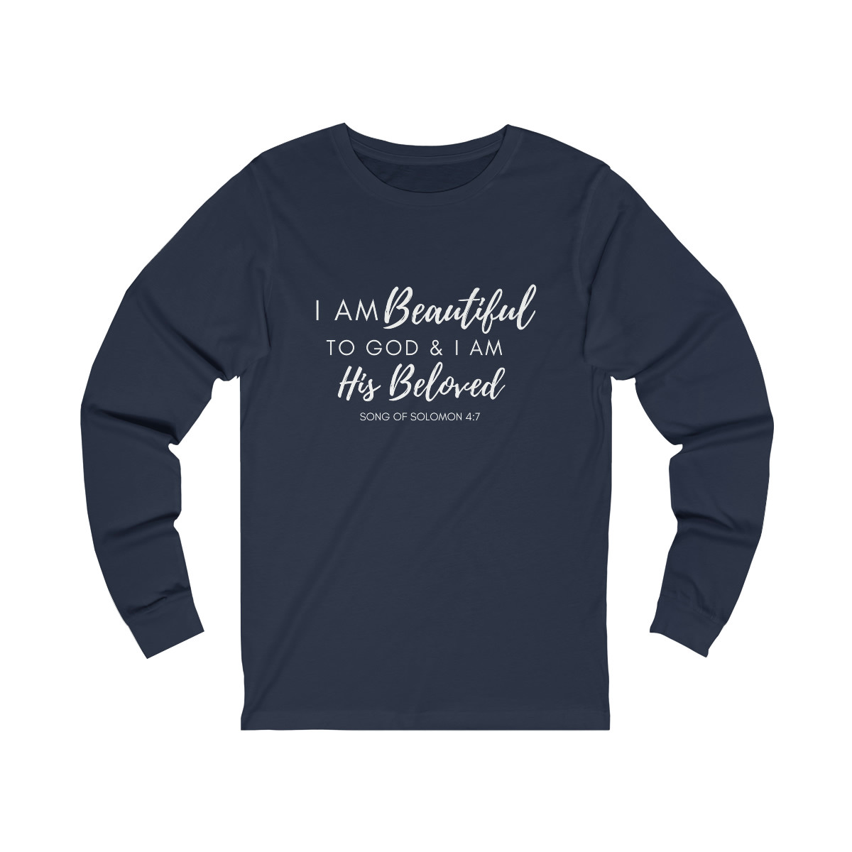 I Am Beautiful to God: Script - Unisex Jersey Long Sleeve T-shirt