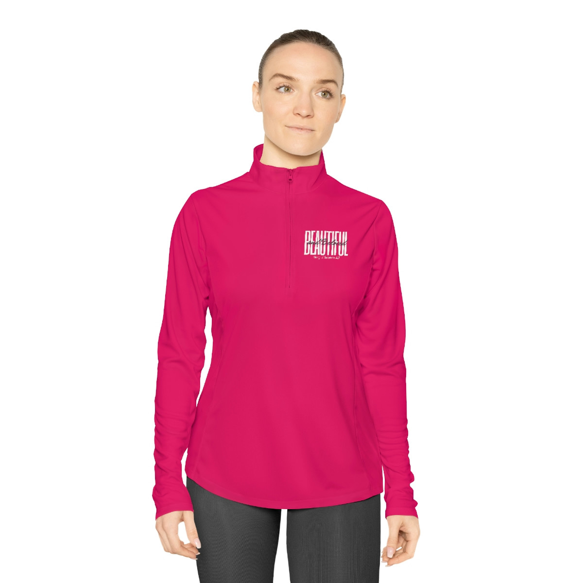 Beautiful & Beloved - Ladies Quarter-Zip Athletic Pullover