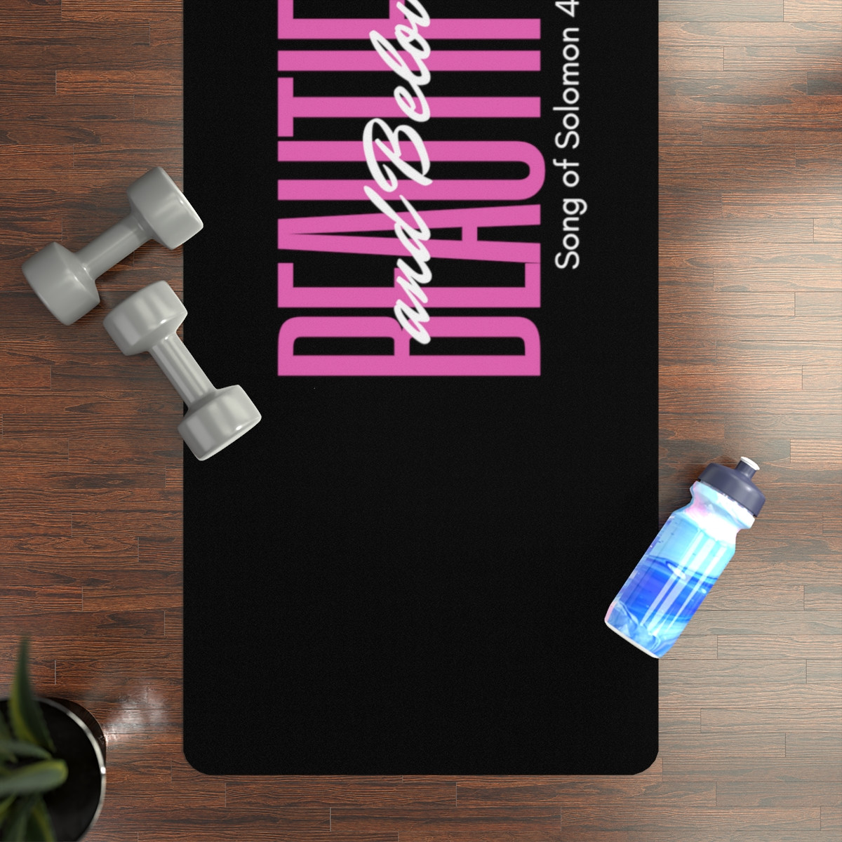 Beautiful & Beloved – Black Exercise Mat