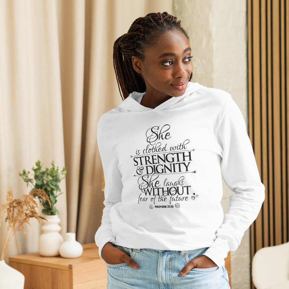 Strength & Dignity - Women's Hooded Long-sleeve Tee