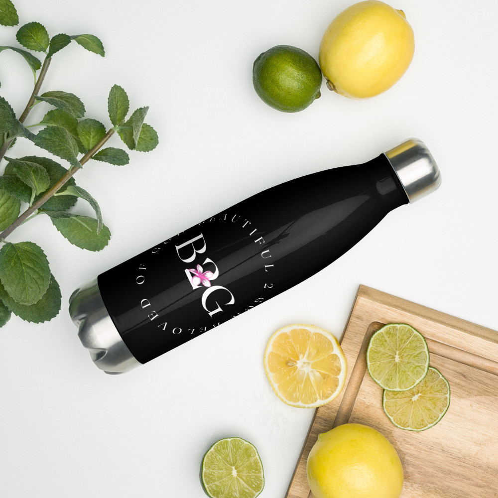 B2G: Beautiful 2 God - Stylish Black17 oz Stainless Steel Water Bottle