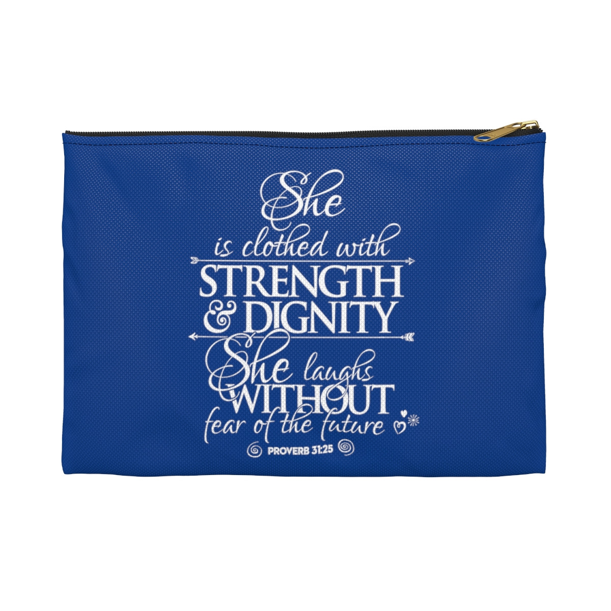 Strength & Dignity - Blue Accessory Pouch
