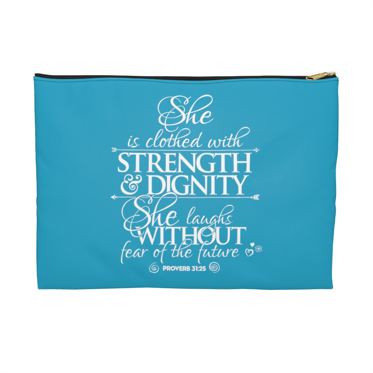 Strength & Dignity - Turquoise Accessory Pouch