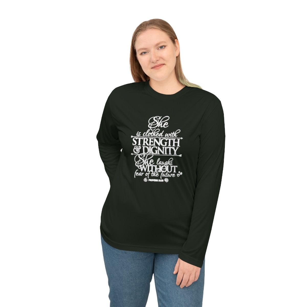 Strength & Dignity - Unisex Performance Long-Sleeve Shirt