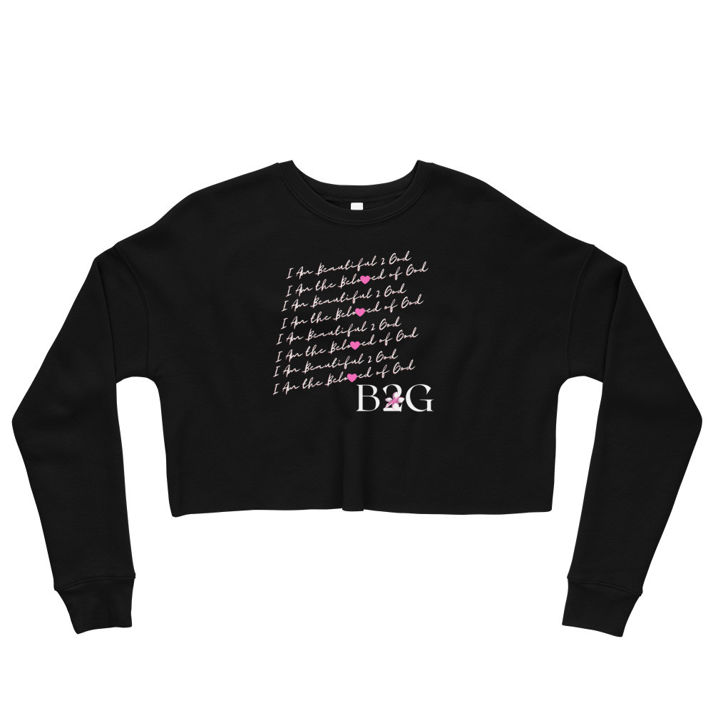 I Am the Beloved of God - Women's Crop Hoodie