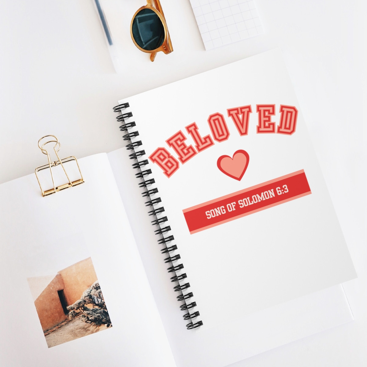 LIMITED EDITION: BELOVED - White Spiral Notebook