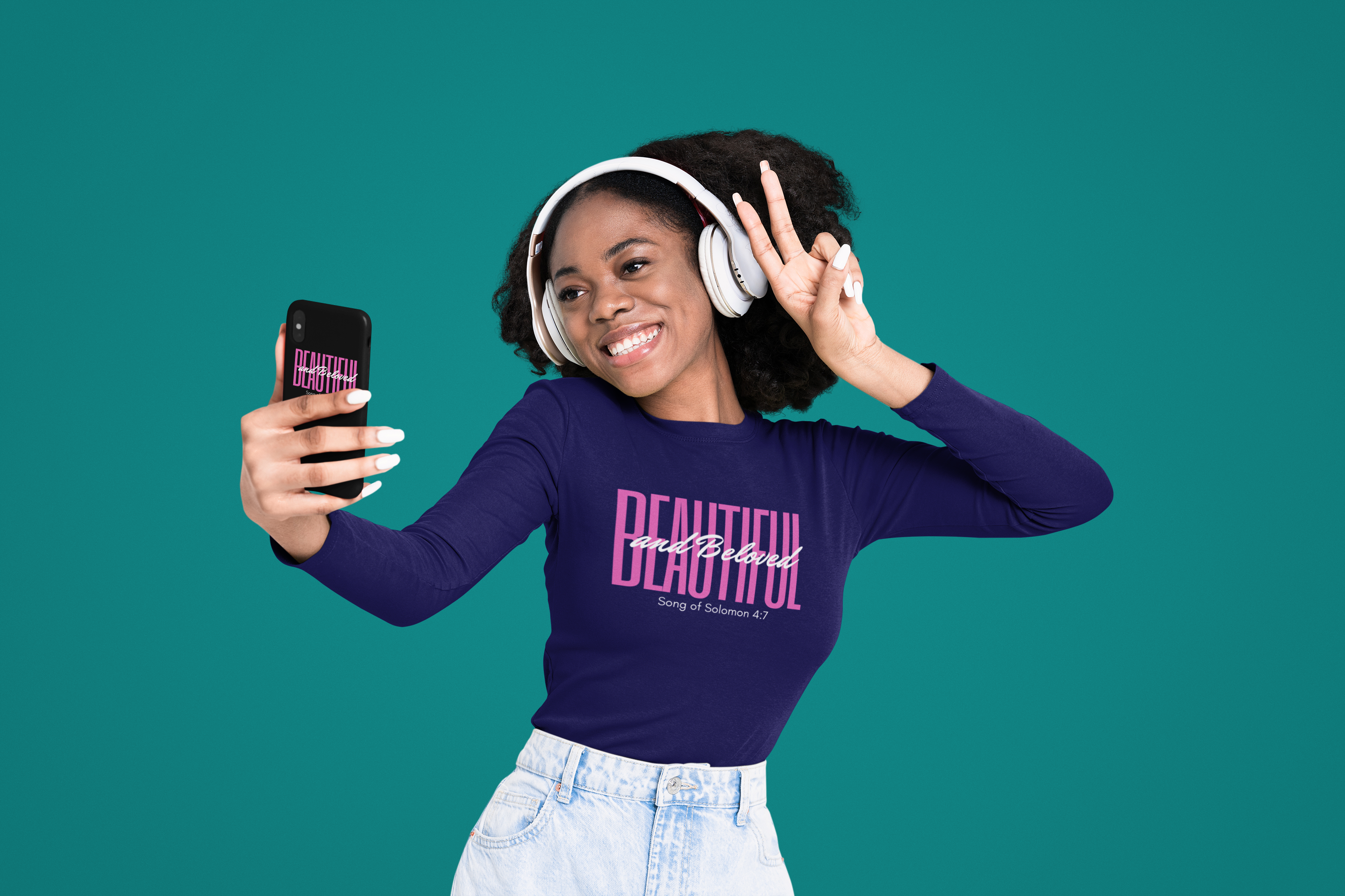 Beautiful & Beloved - Youth Long-sleeve Sports Performance T-shirt