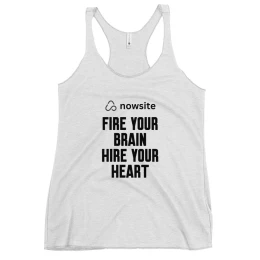 Fire Your Brain Hire Your Heart - Women's Racerback Tank