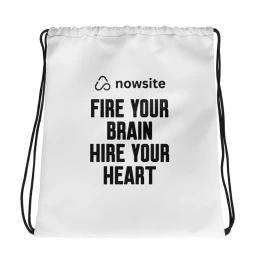 Fire Your Brain Hire Your Heart - Drawstring bag