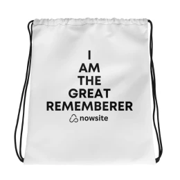 I Am The Great Rememberer - Drawstring bag