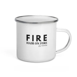 Fire Hair on Fire - Enamel Mug
