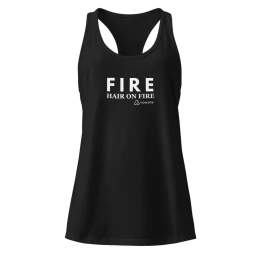 Fire Hair on Fire - Women’s fitted racerback tank top