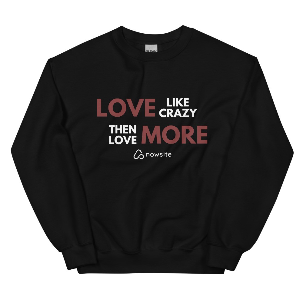 Love Like Crazy Then Love More : Unisex Sweatshirt