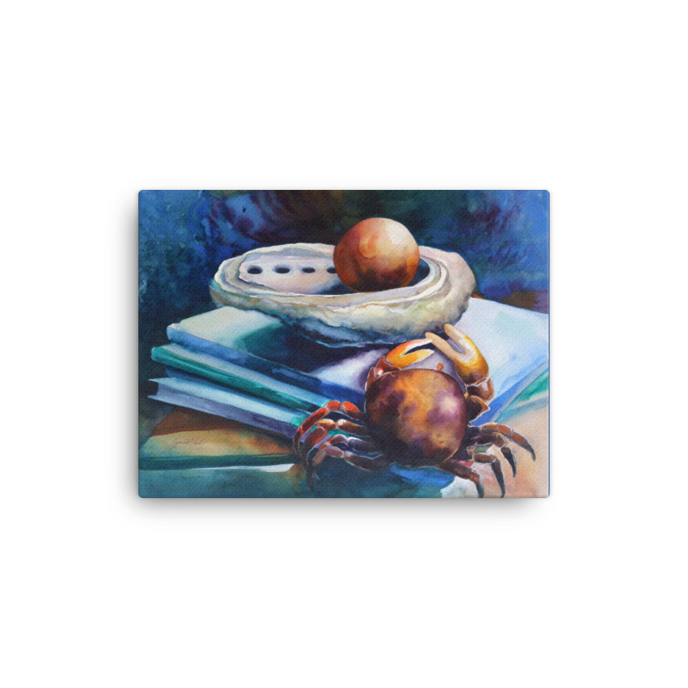 "Crab Blue Pearl" Canvas Print