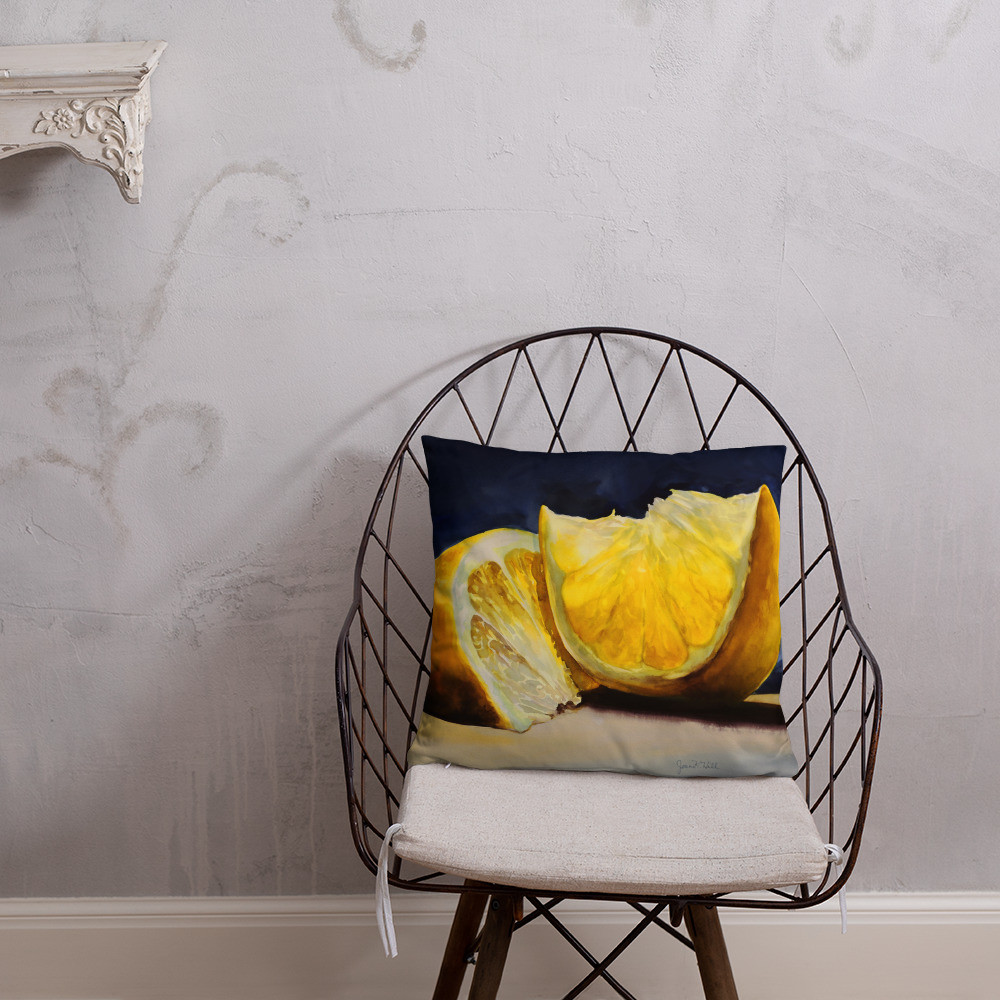 "Lemon Glow" Basic Pillow
